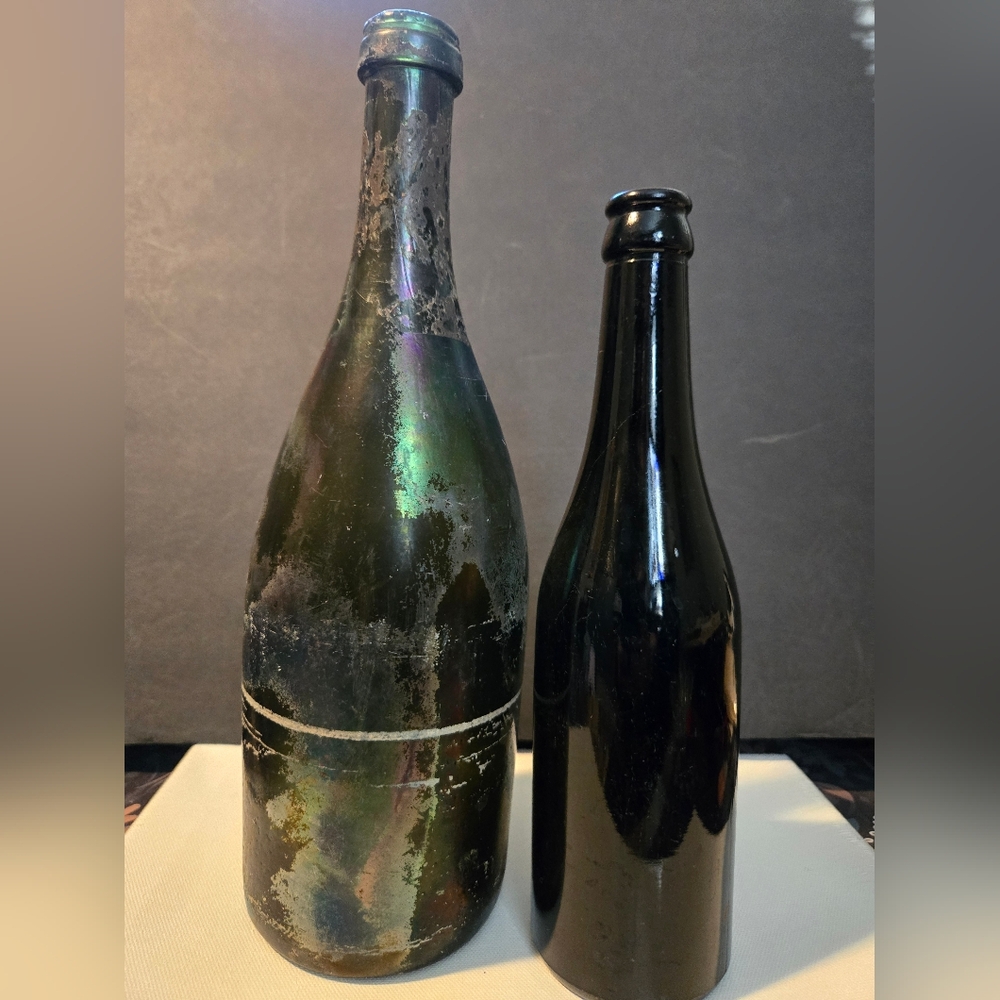 Vintage Glass Bottles Set.